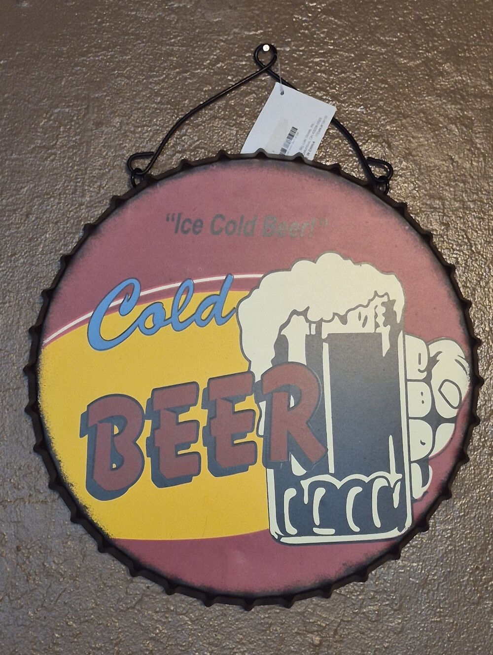 Metal Cold Beer Retro Wall Sign